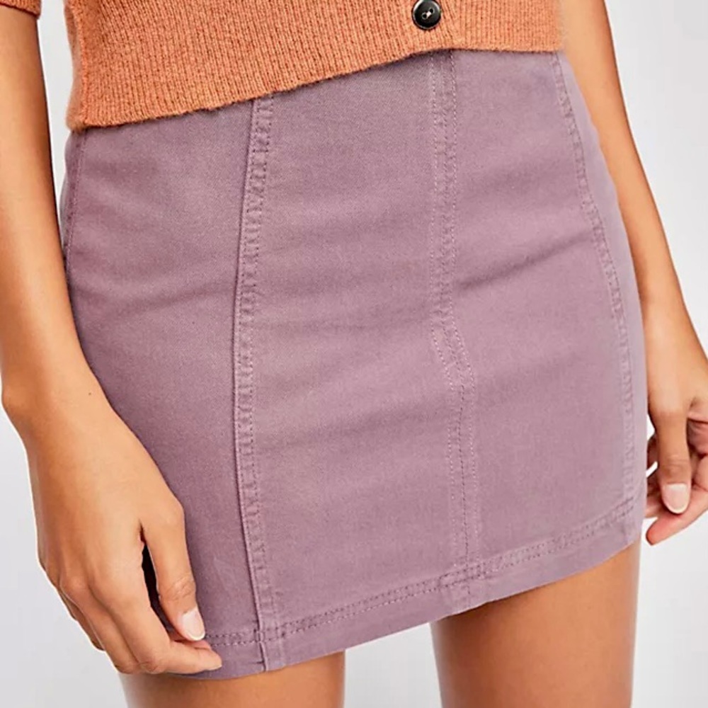 Free People Modern Femme mauve purple denim miniskirt!